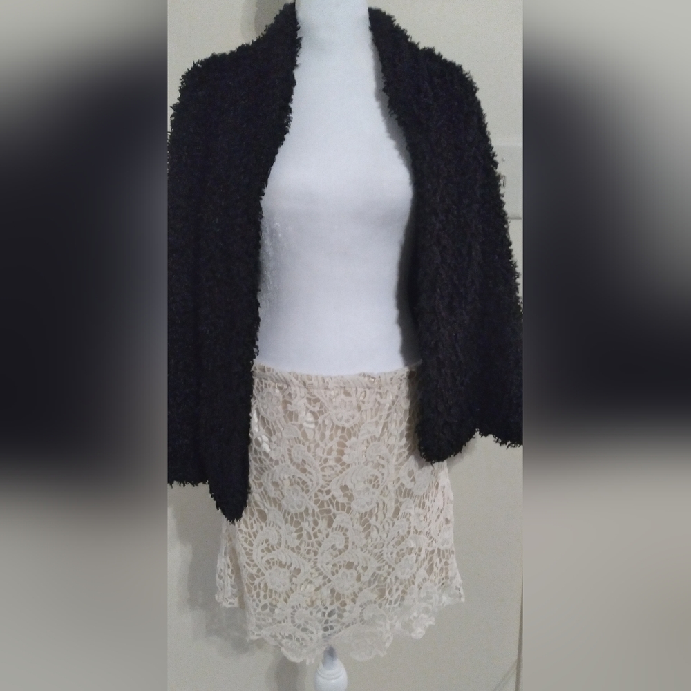 Ivory Crochet Lace Skirt or Top Women's Size Large